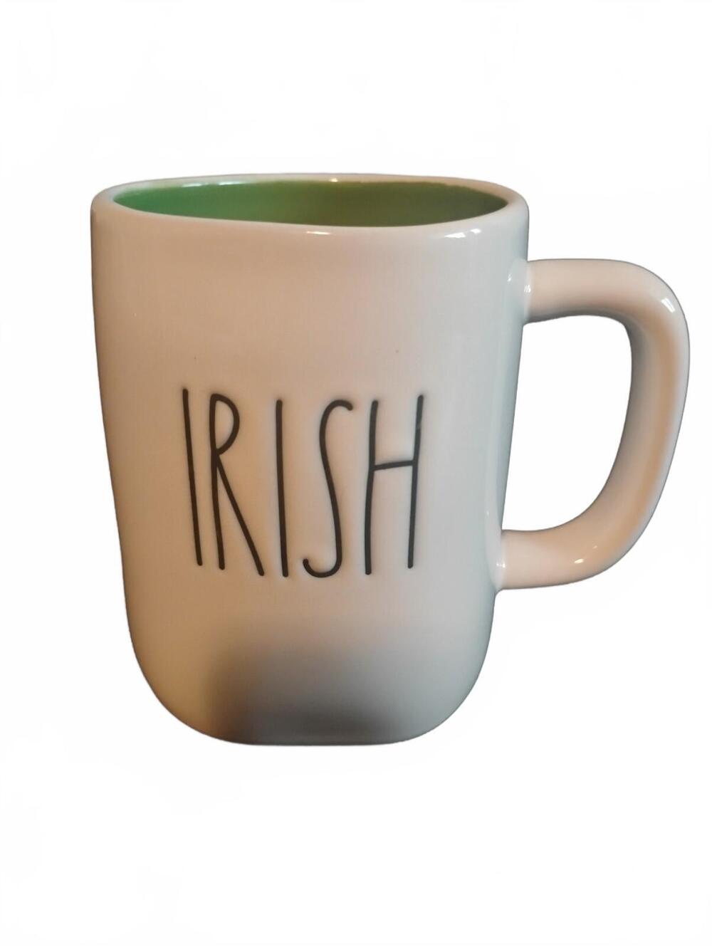 Rae Dunn Artisan Collection IRISH Green Interior Mug Clover Four Leaf Lucky - Picture 2 of 7